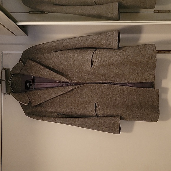 Relaxed fit grey coat - Picture 1 of 6